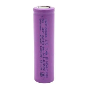باتری لیتیوم یون قلمی با ظرفیت 2000mAh 3.7Wh سایز 18650