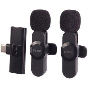 میکروفون یقه ای بی سیم تایپ سی دوکاربره ارلدام مدل Earldom ET-MC8C
