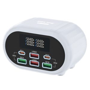 شارژر رومیزی 6 پورت و آمپرسنج فست ریلایف مدل RELIFE RL-309U