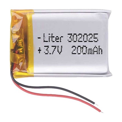 باتری لیتیوم پلیمر با ظرفیت 250mAh سایز 302025