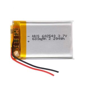 باتری لیتیوم پلیمر با ظرفیت 600mAh سایز 602540