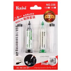 خمیر قلع و خمیر فلکس سرنگی 2 عددی Kaisi مدل NO.338 183°C